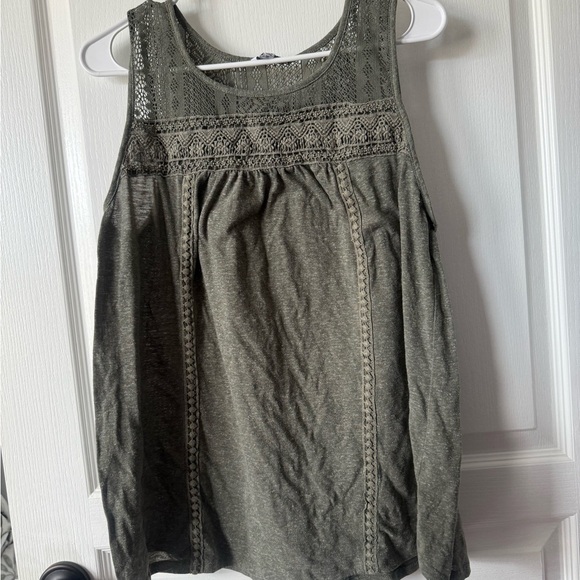 Sonoma Green Embellished Tank Top Relaxed Fit - Picture 3 of 7